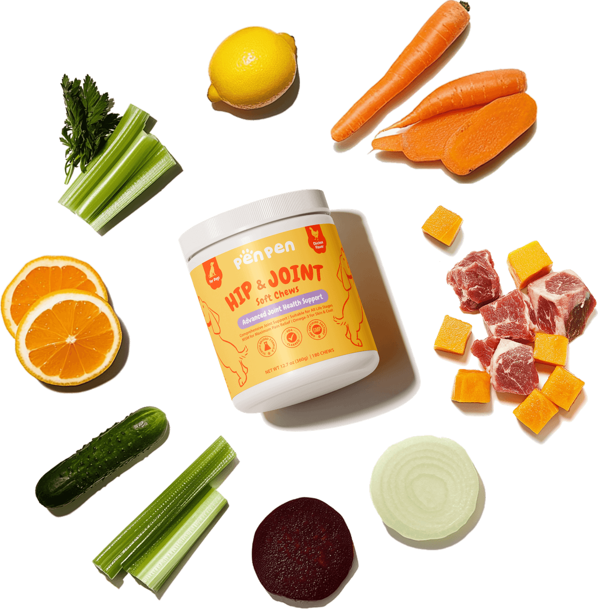 penpenpet penpen product PenPen HIP & JOINT Soft Chews, For dogs, Chicken flavor, made of organic food