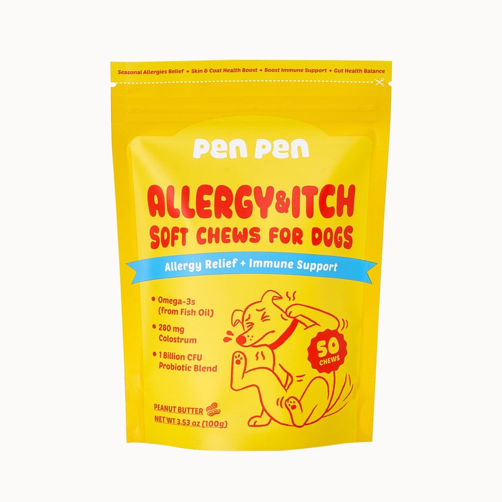 Allergy Relief + Immune Support Soft Chews for Dogs – Peanut Flavor