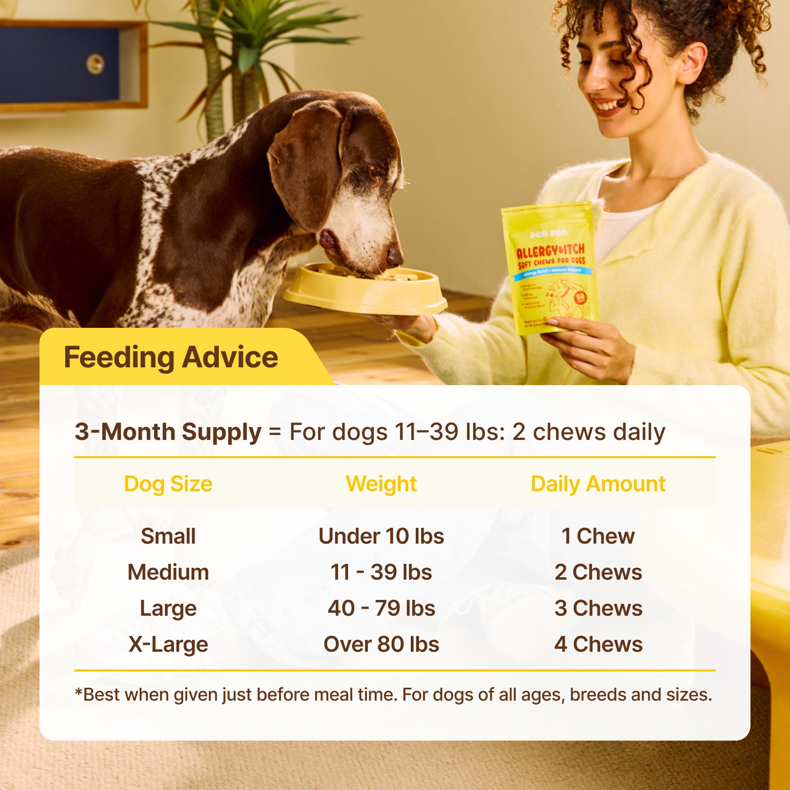 Allergy Relief + Immune Support Soft Chews for Dogs – Peanut Flavor
