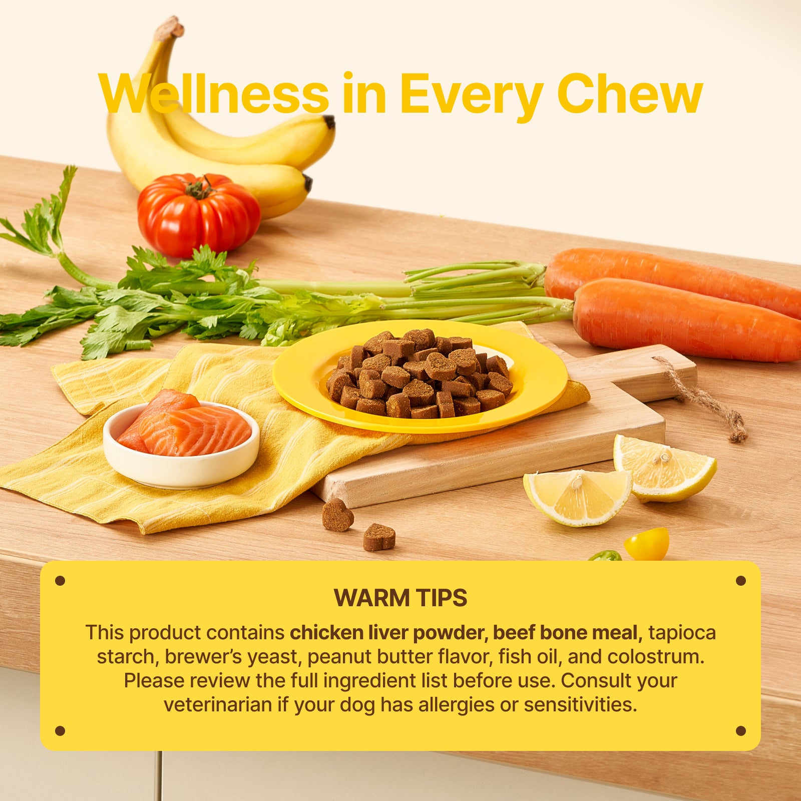 Allergy Relief + Immune Support Soft Chews for Dogs – Peanut Flavor
