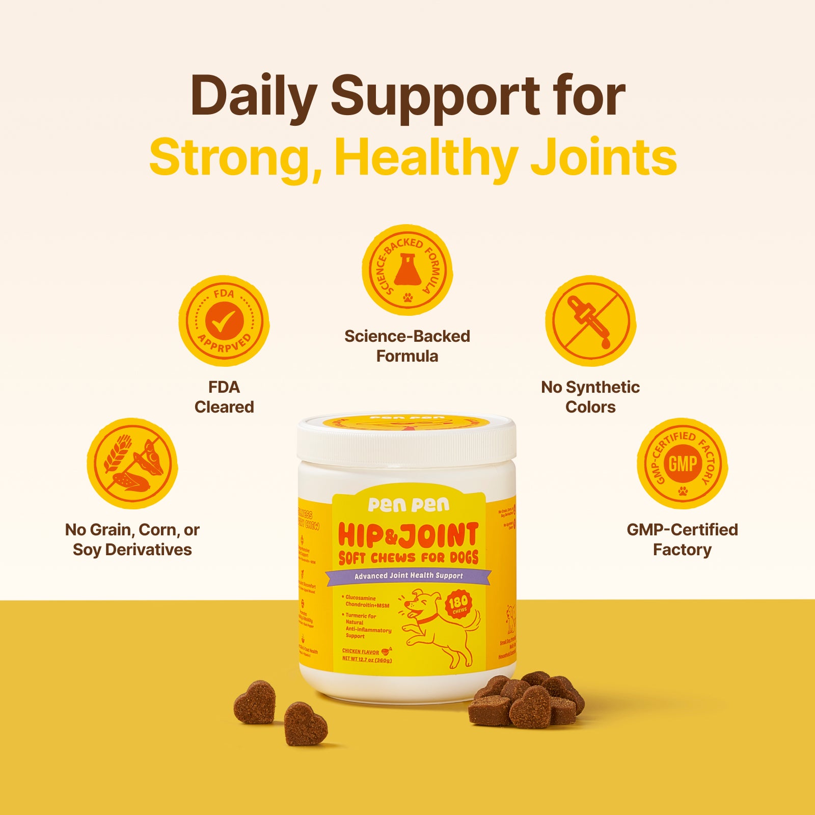 Advanced Hip + Joint Support for Dogs – Chicken Flavor